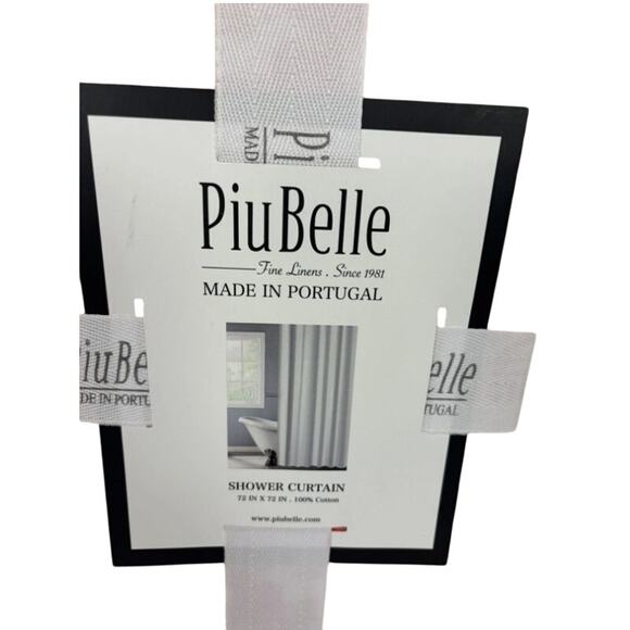 New PiuBelle Fair Isle Cotton Fabric Shower Curtain 72" x 72" Deer Snowflakes - Picture 2 of 4